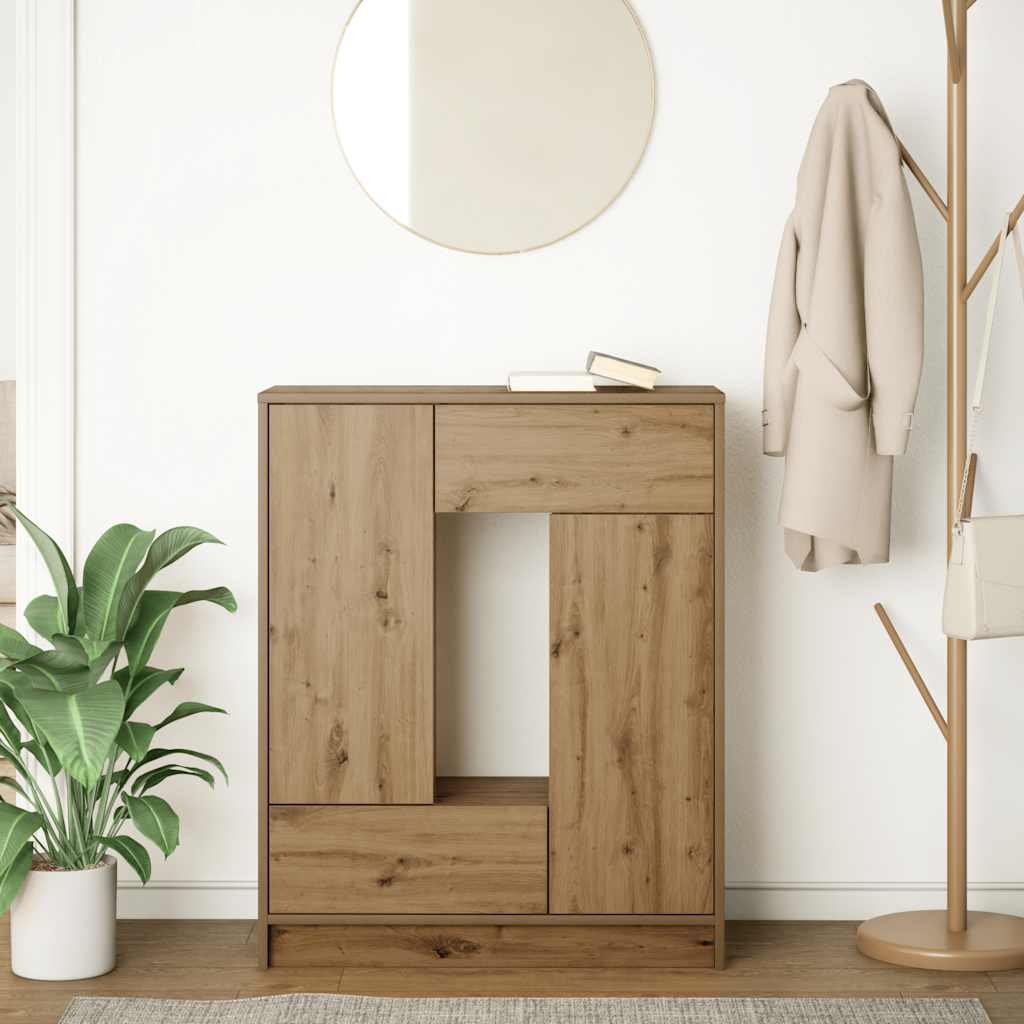 Sideboard mit Schubladen und Türen Artisan-Eiche 73x31x90 cm