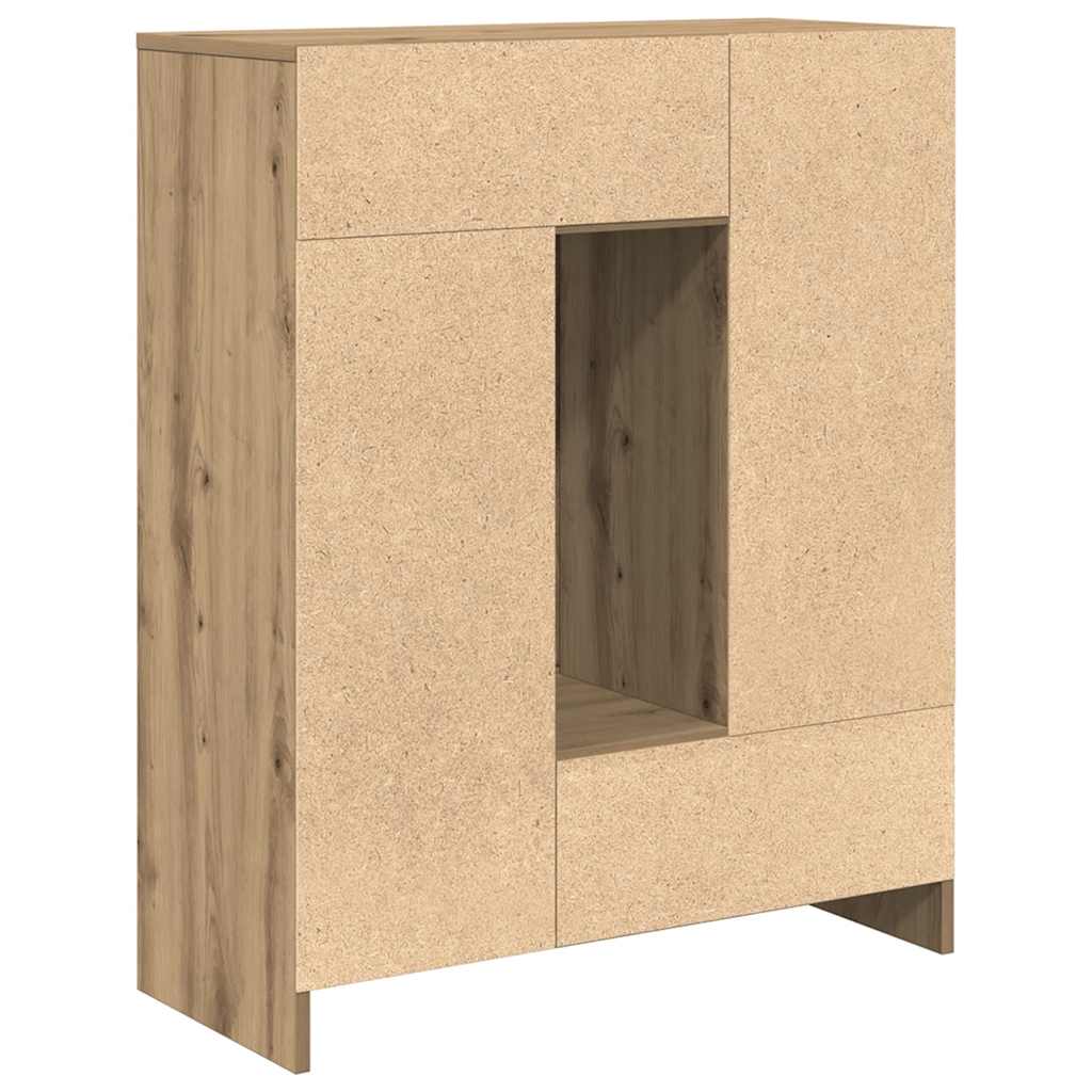 Sideboard mit Schubladen und Türen Artisan-Eiche 73x31x90 cm