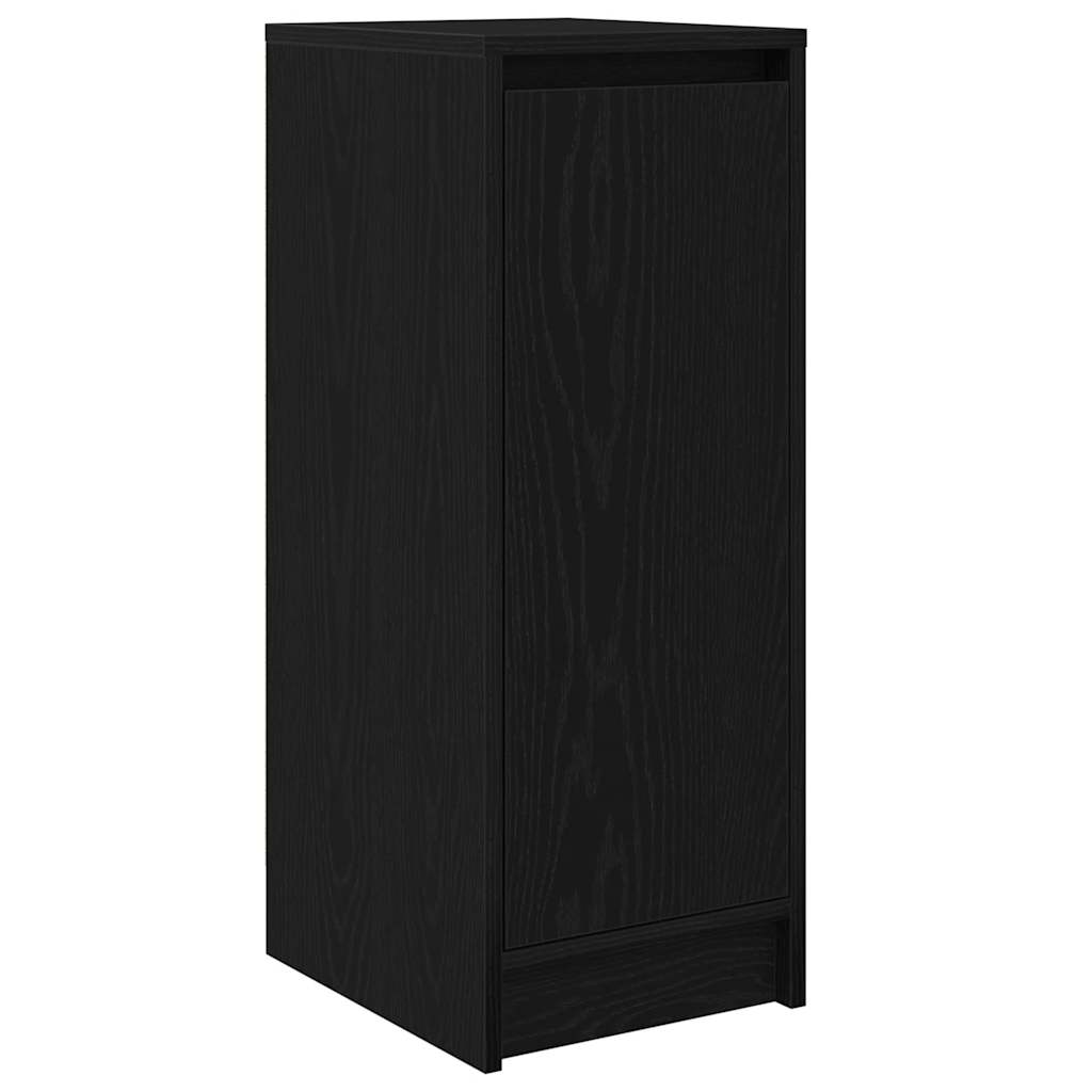 Schuhschrank Schwarz Eichen-Optik 29,5x34x76 cm Holzwerkstoff