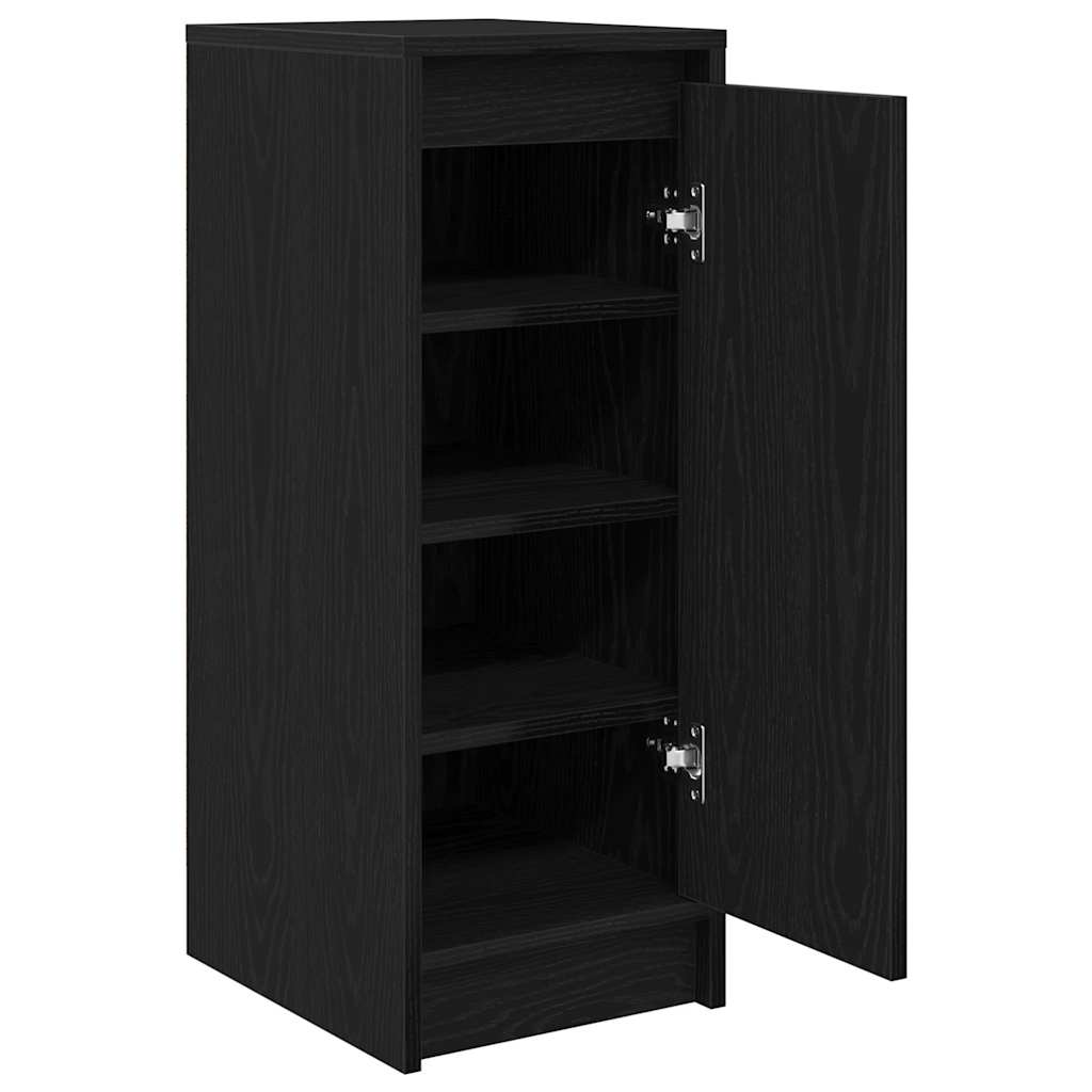 Schuhschrank Schwarz Eichen-Optik 29,5x34x76 cm Holzwerkstoff