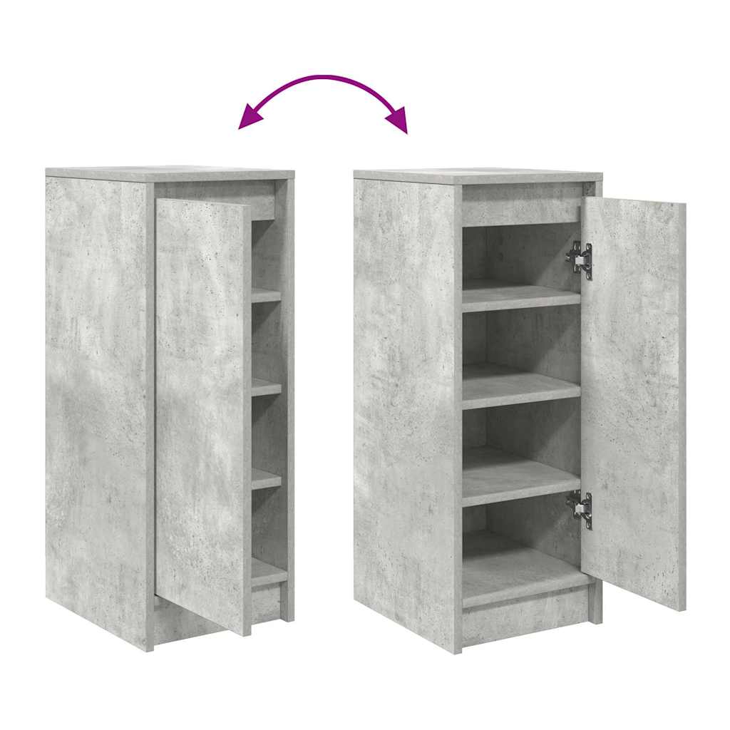 Schuhschrank Betongrau 29,5x34x76 cm Holzwerkstoff