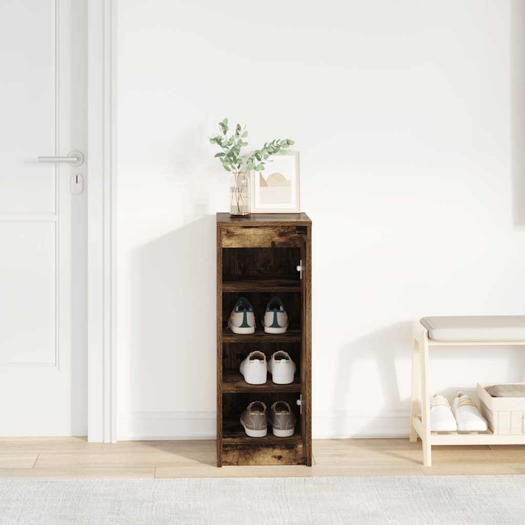 Schuhschrank Räuchereiche 29,5x34x76 cm Holzwerkstoff