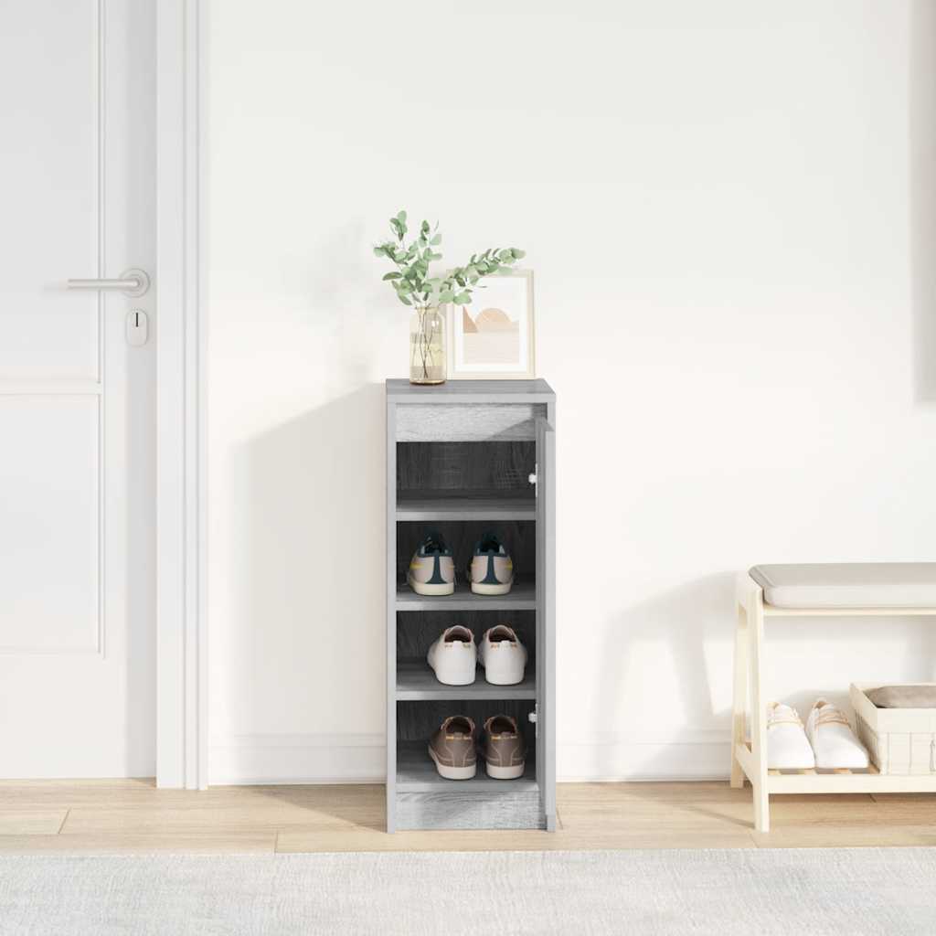 Schuhschrank Grau Sonoma 29,5x34x76 cm Holzwerkstoff