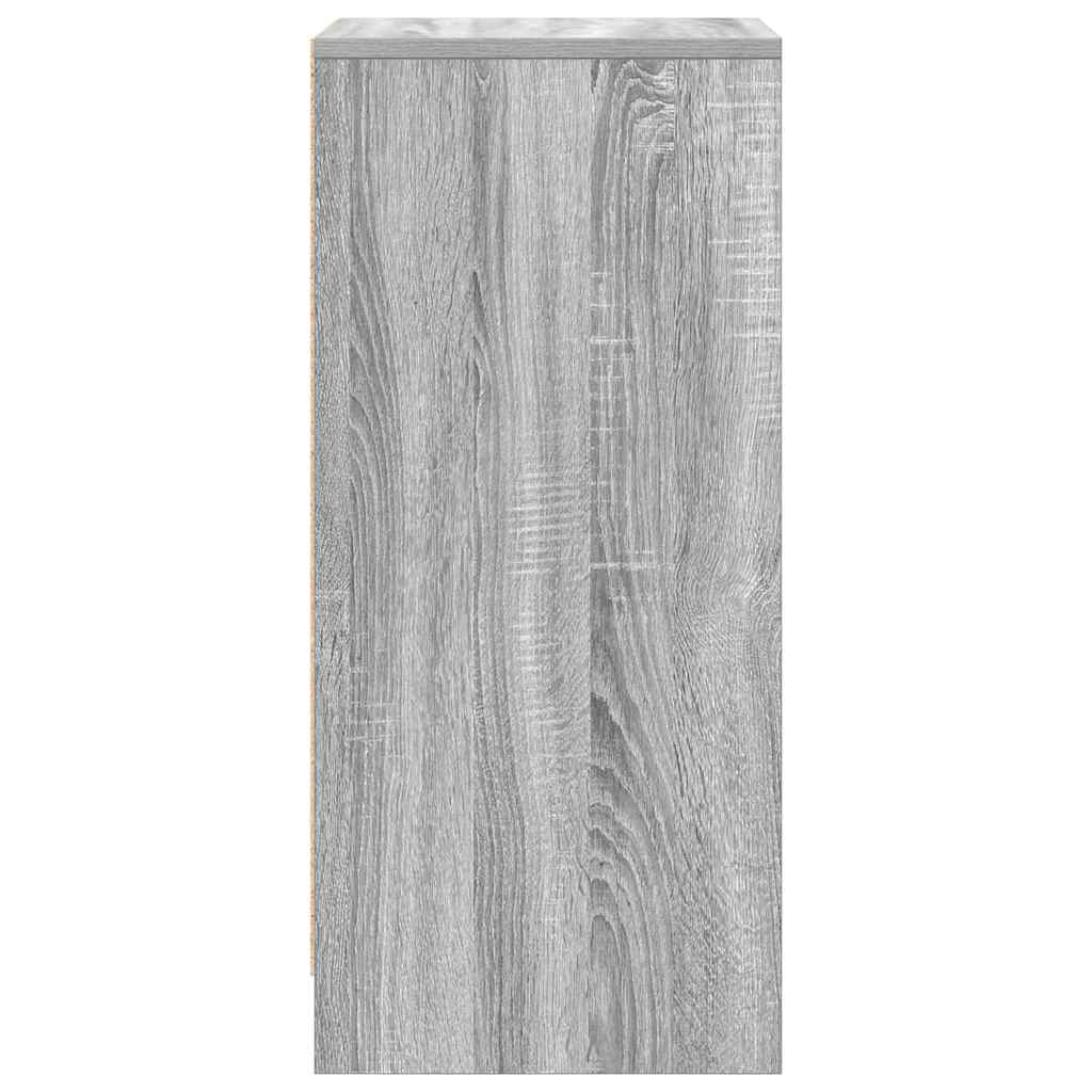 Schuhschrank Grau Sonoma 29,5x34x76 cm Holzwerkstoff