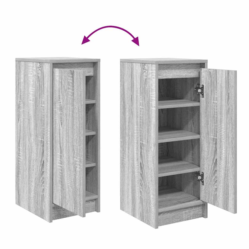 Schuhschrank Grau Sonoma 29,5x34x76 cm Holzwerkstoff
