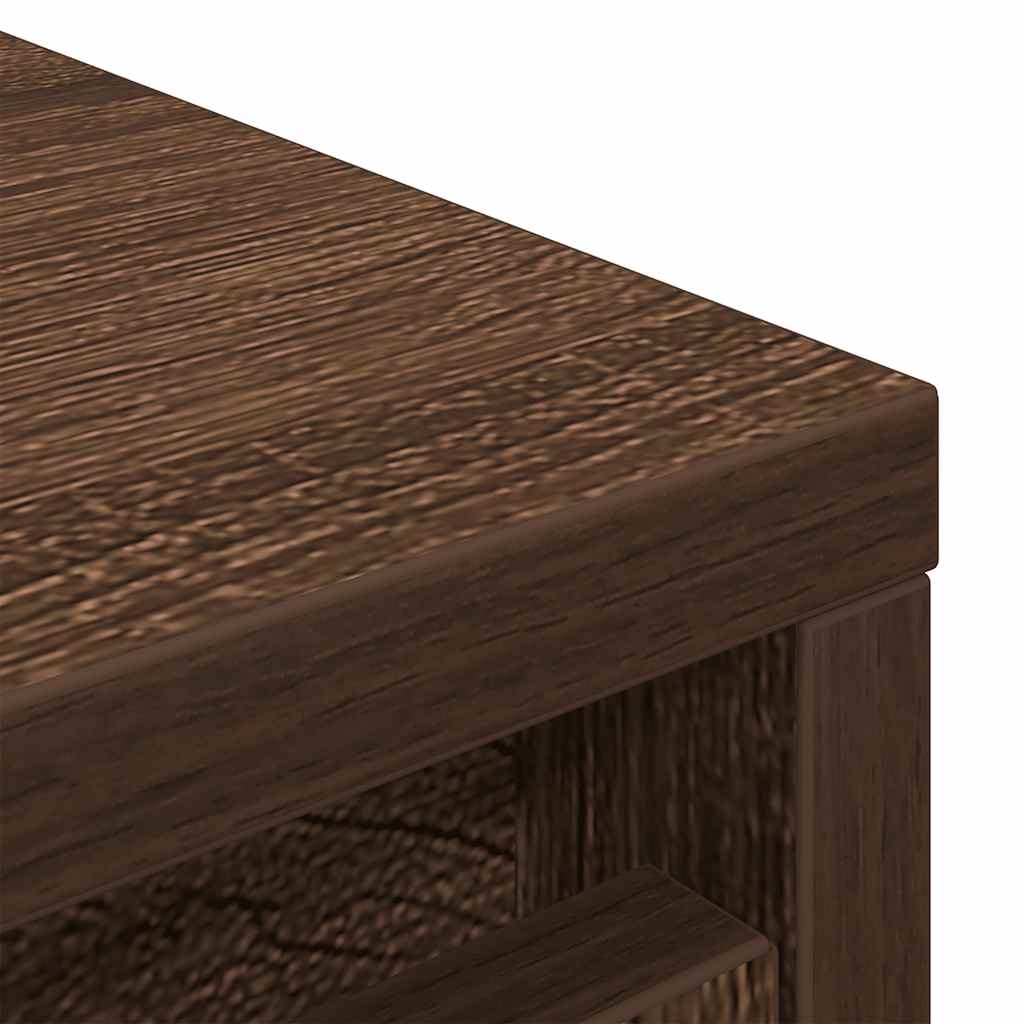 Schuhregal Braun Eichen-Optik 29,5x34x76 cm Holzwerkstoff