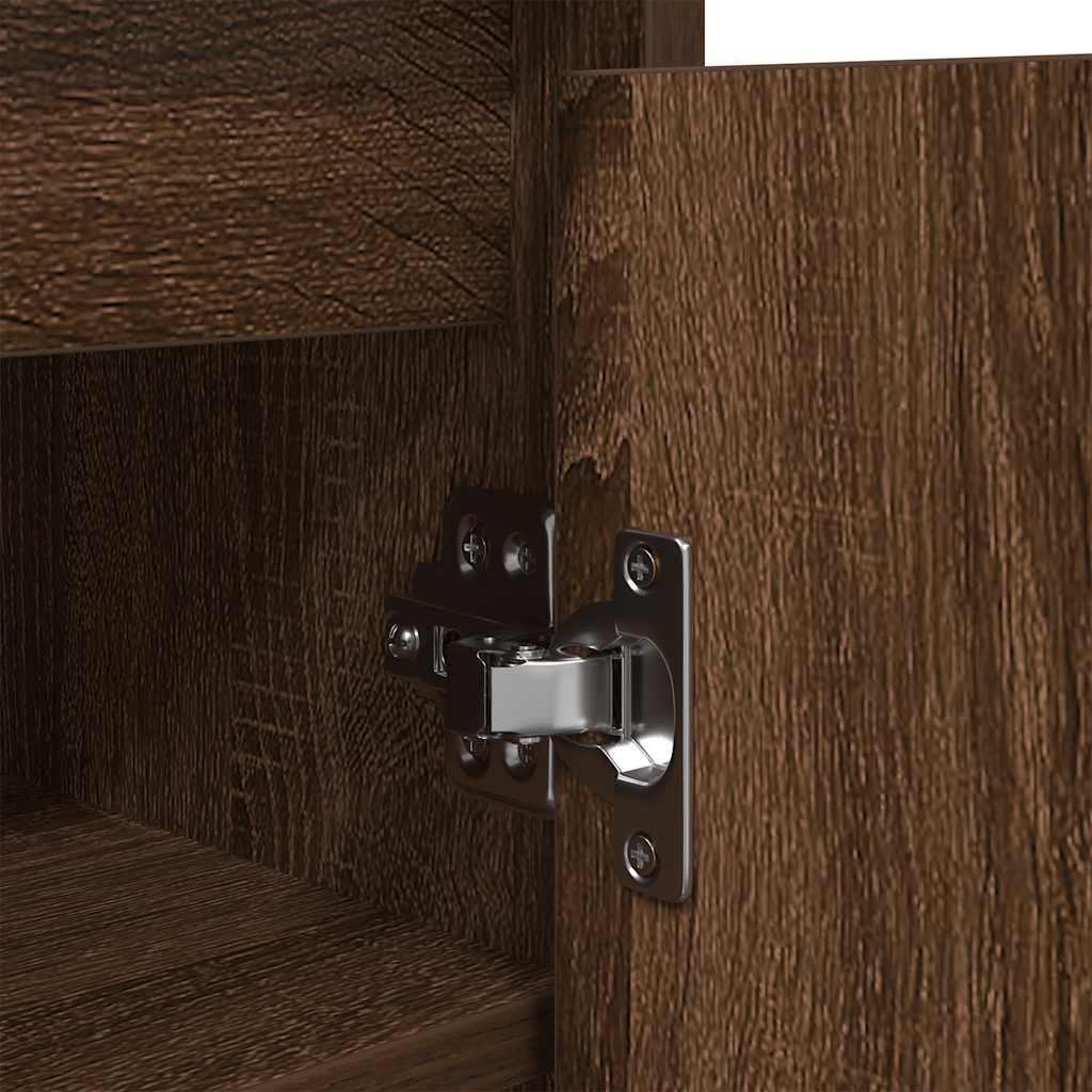 Schuhregal Braun Eichen-Optik 29,5x34x76 cm Holzwerkstoff