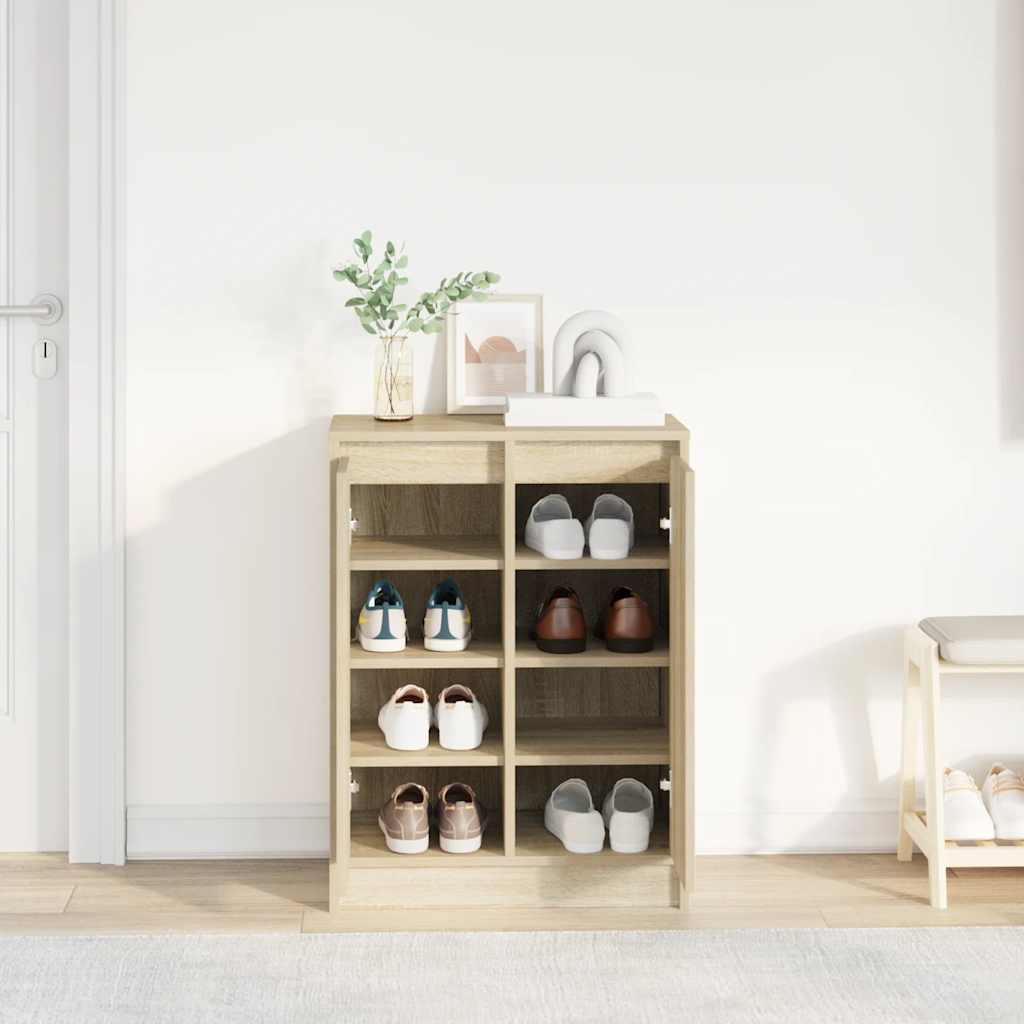 Schuhschrank Sonoma-Eiche 57x34x76 cm Holzwerkstoff