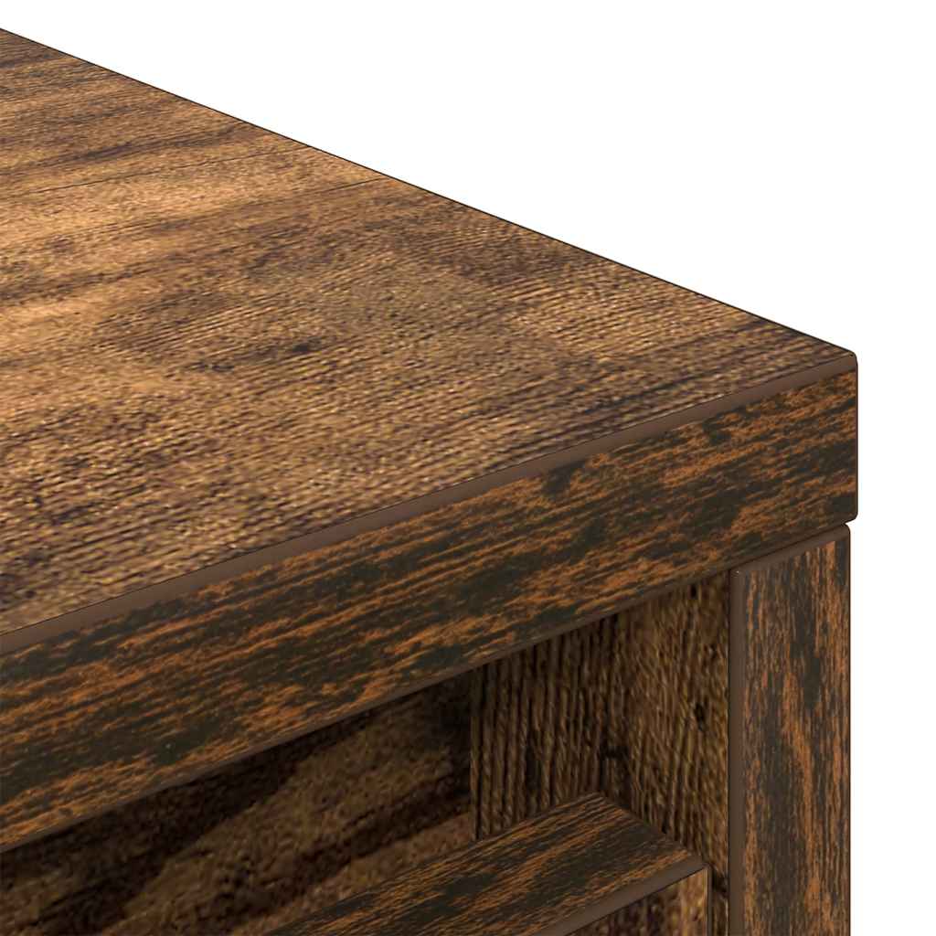Schuhschrank Räuchereiche 57x34x76 cm Holzwerkstoff