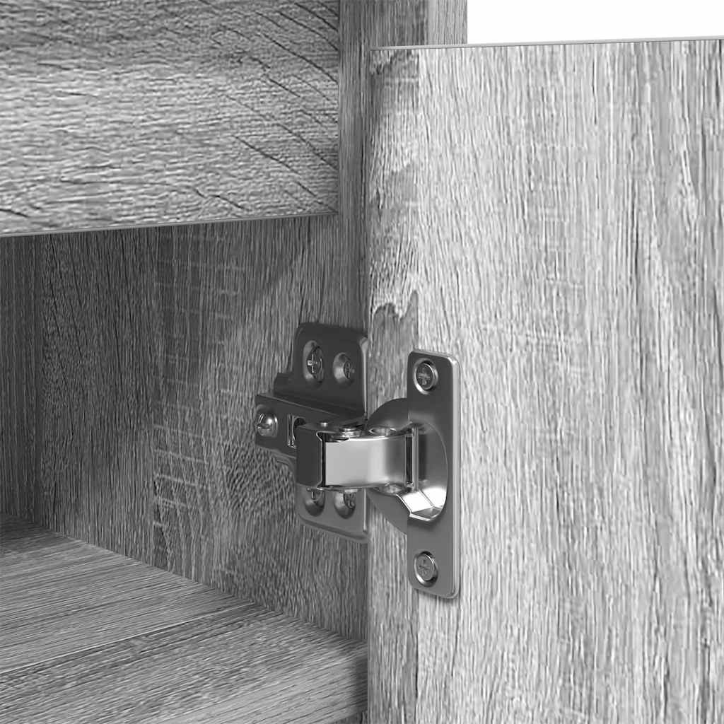 Schuhschrank Grau Sonoma 57x34x76 cm Holzwerkstoff