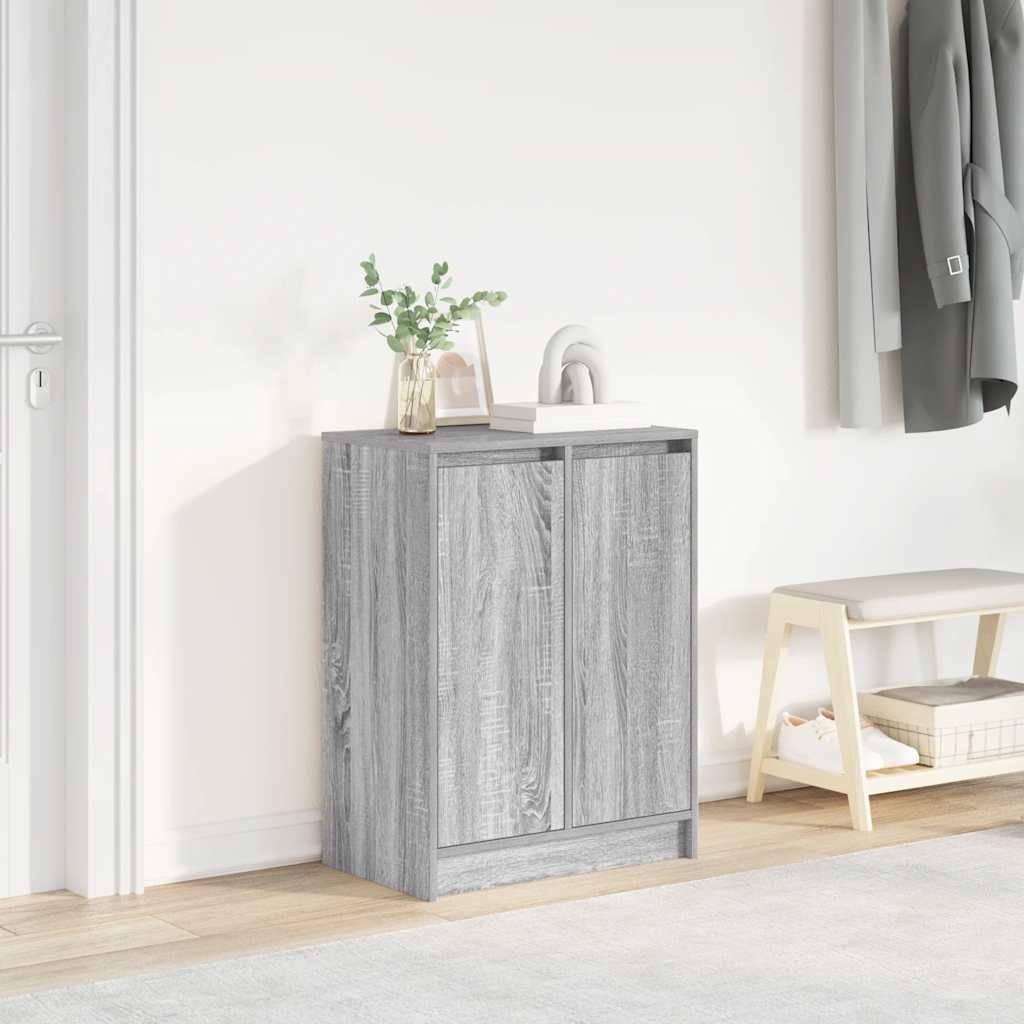 Schuhschrank Grau Sonoma 57x34x76 cm Holzwerkstoff