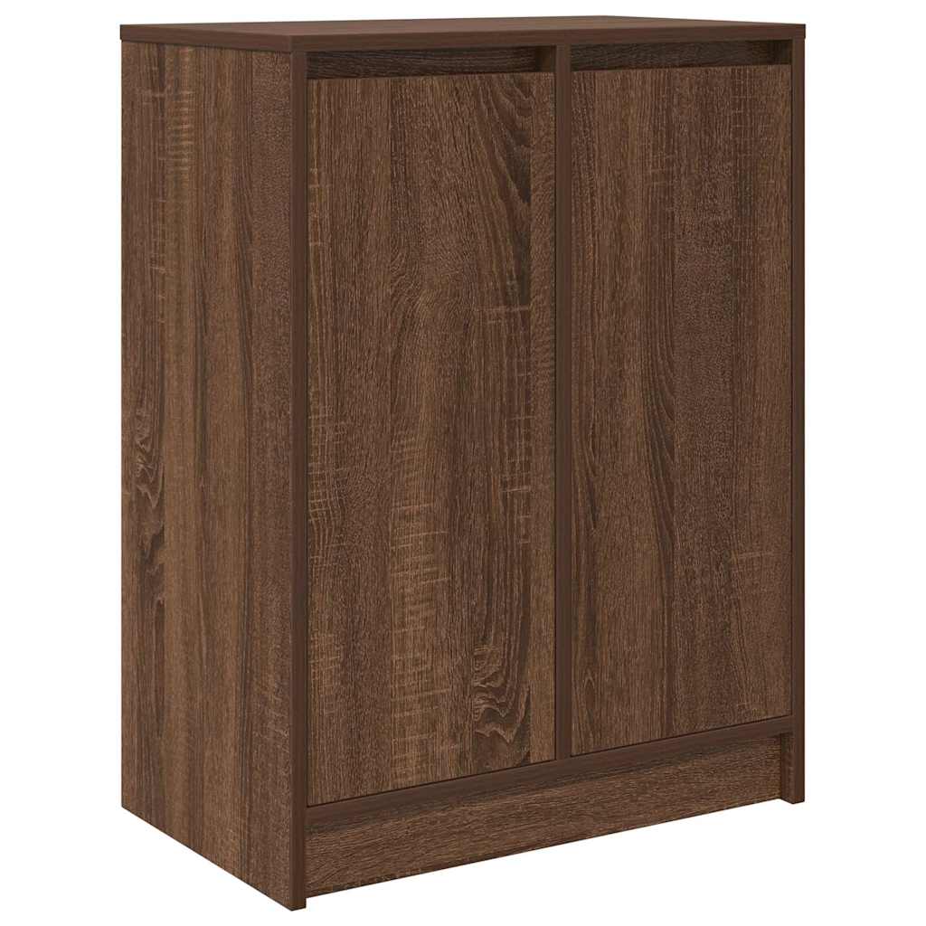 Schuhregal Braun Eichen-Optik 57x34x76 cm Holzwerkstoff