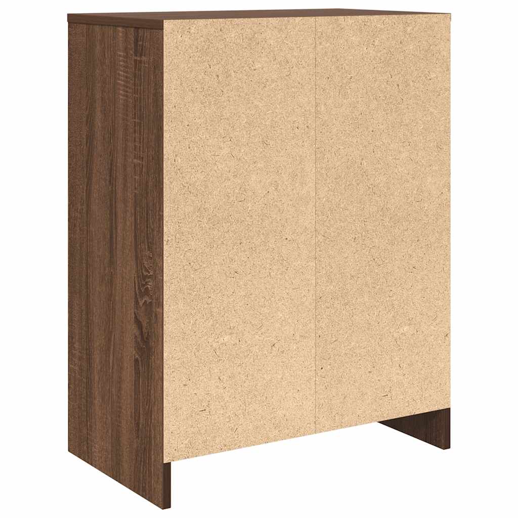 Schuhregal Braun Eichen-Optik 57x34x76 cm Holzwerkstoff