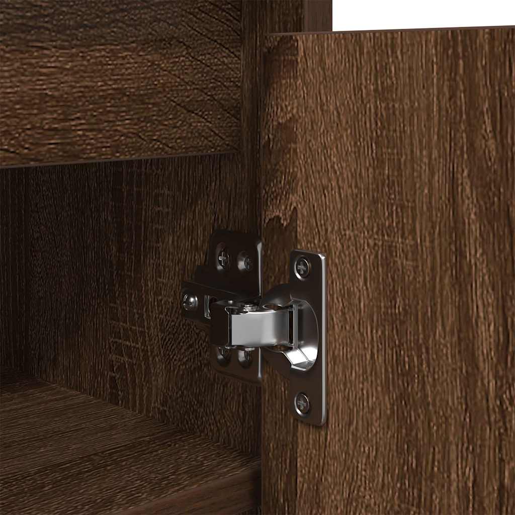 Schuhregal Braun Eichen-Optik 57x34x76 cm Holzwerkstoff
