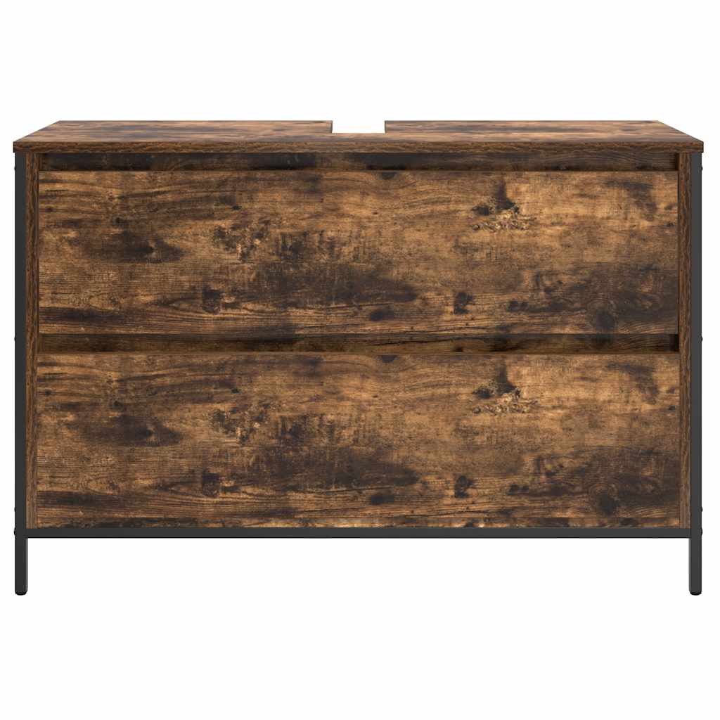 Waschbeckenunterschrank mit Schubladen Räuchereiche