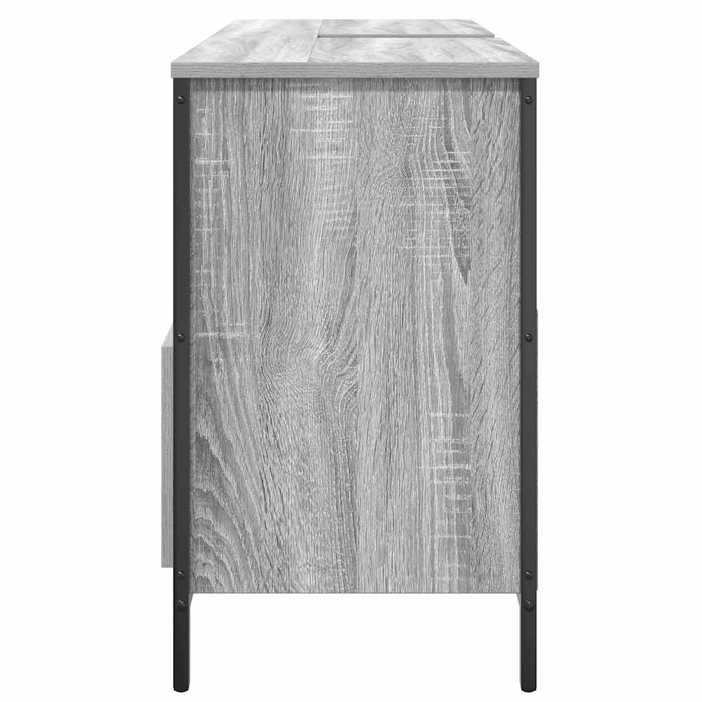 Waschbeckenunterschrank mit Schubladen Grau Sonoma 90x34,5x60cm