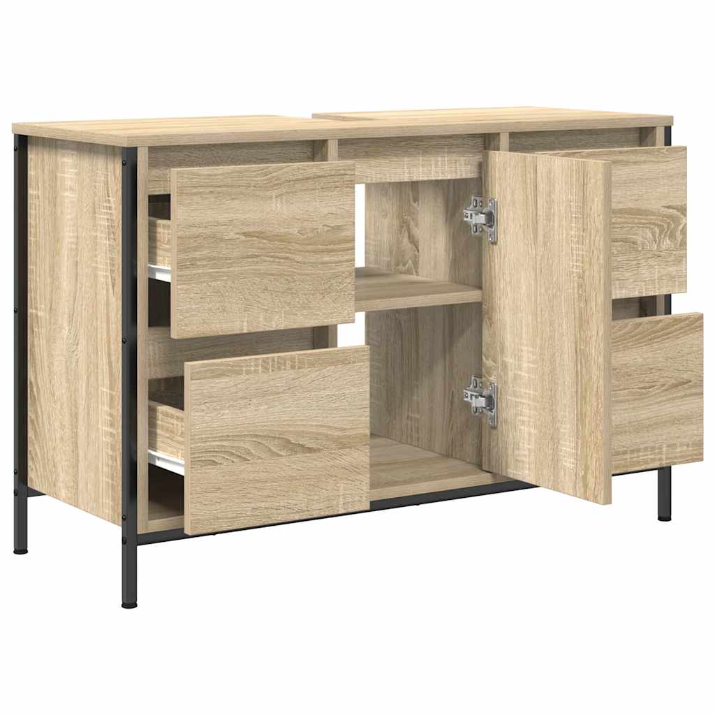 Waschbeckenunterschrank mit Schubladen Sonoma-Eiche