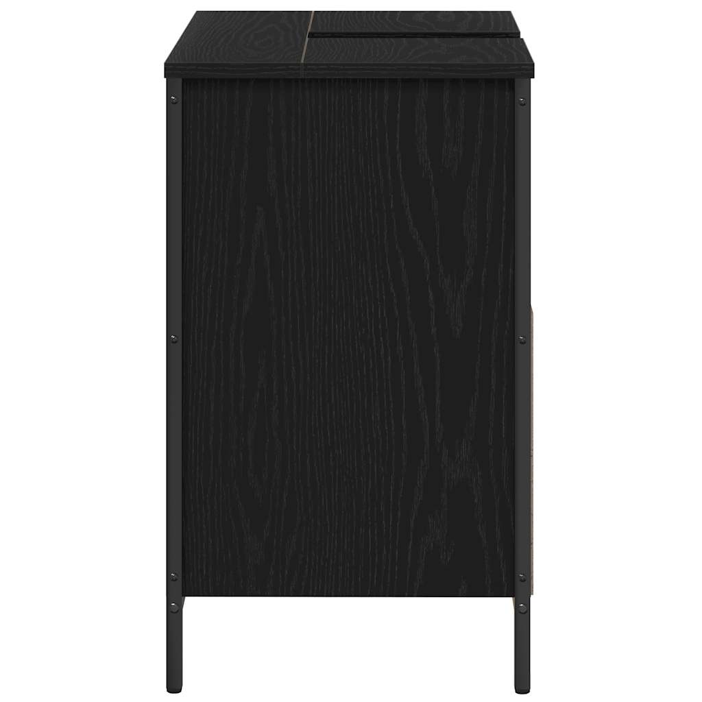 Waschbeckenunterschrank Schwarz 60x34,5x60 cm