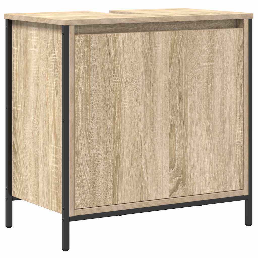 Waschbeckenunterschrank Sonoma-Eiche 60x34,5x60 cm