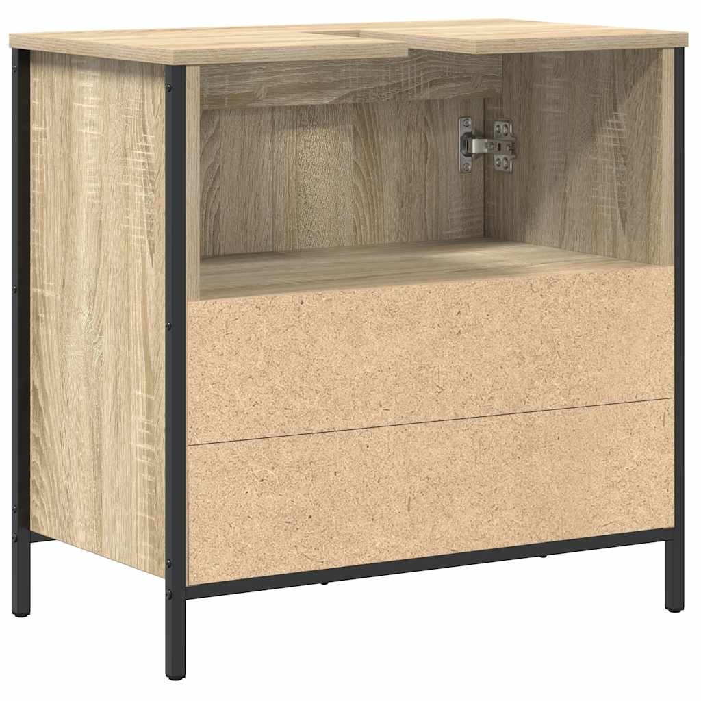 Waschbeckenunterschrank Sonoma-Eiche 60x34,5x60 cm