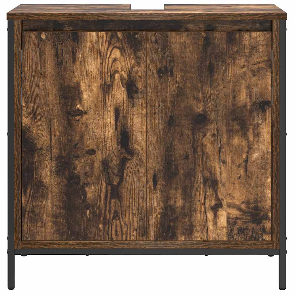 Waschbeckenunterschrank Räuchereiche 60x34,5x60 cm