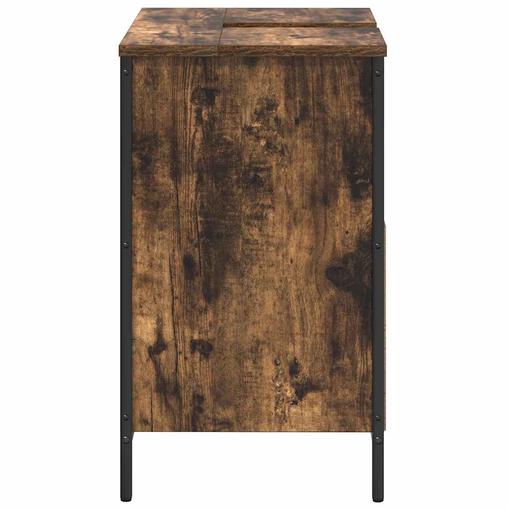 Waschbeckenunterschrank Räuchereiche 60x34,5x60 cm