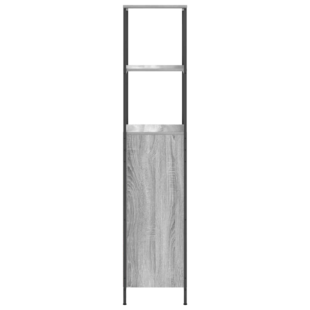 Badschrank mit Regalen Grau Sonoma 36x35x165 cm