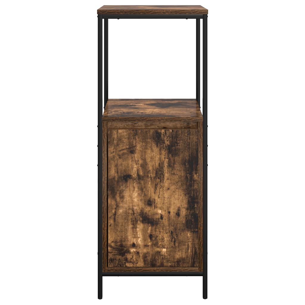 Badschrank mit Regalen Räuchereiche 36x35x95 cm