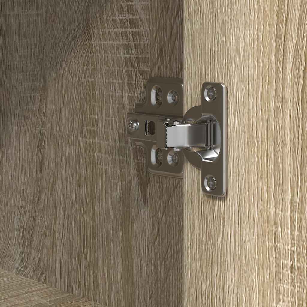 Badschrank mit Regalen Sonoma-Eiche 76,5x35x95 cm