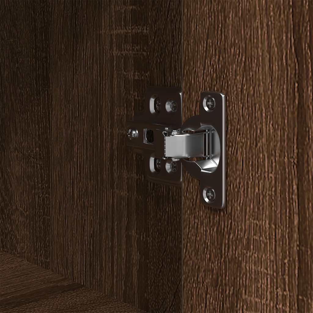 Badschrank mit Regalen Braun Eichen-Optik 76,5x35x95 cm