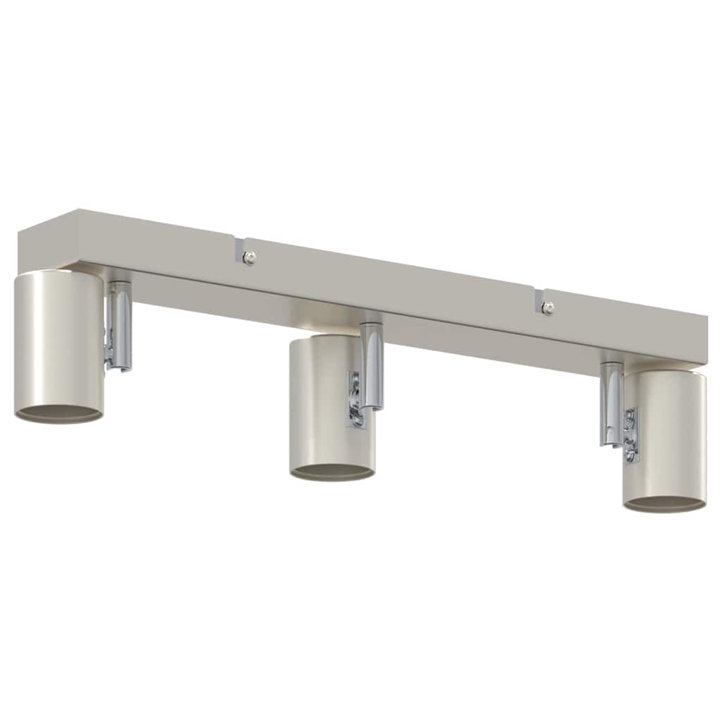 Deckenstrahler mit Strahlern Nickel 38 x 6,5 x 11,5 cm Metall