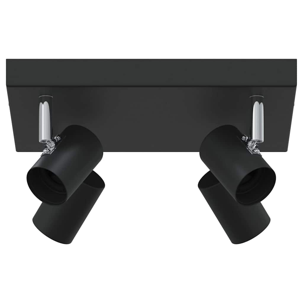 Deckenstrahler mit Strahlern Schwarz 26,5 x 26 x 11,5 cm Metall
