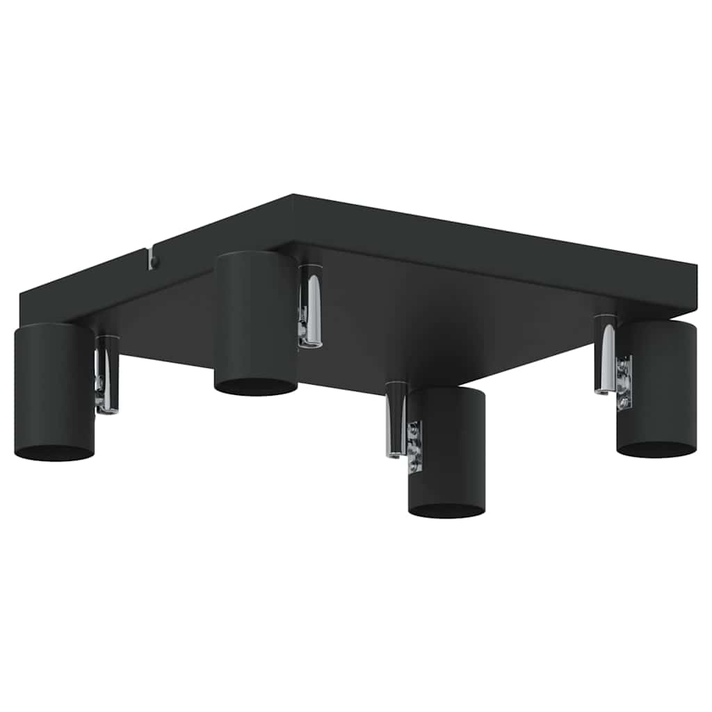Deckenstrahler mit Strahlern Schwarz 26,5 x 26 x 11,5 cm Metall
