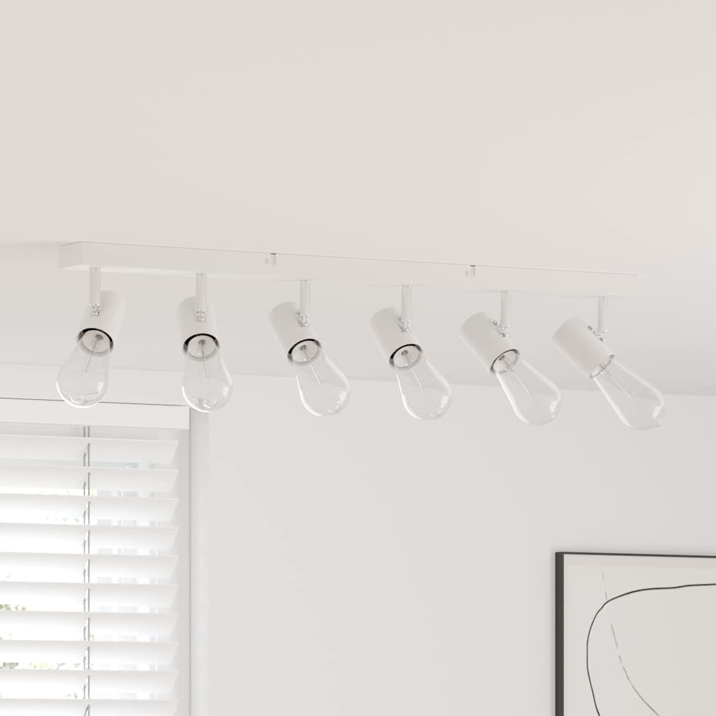 Deckenstrahler mit Strahlern Weiß 73 x 6,5 x 11,5 cm Metall