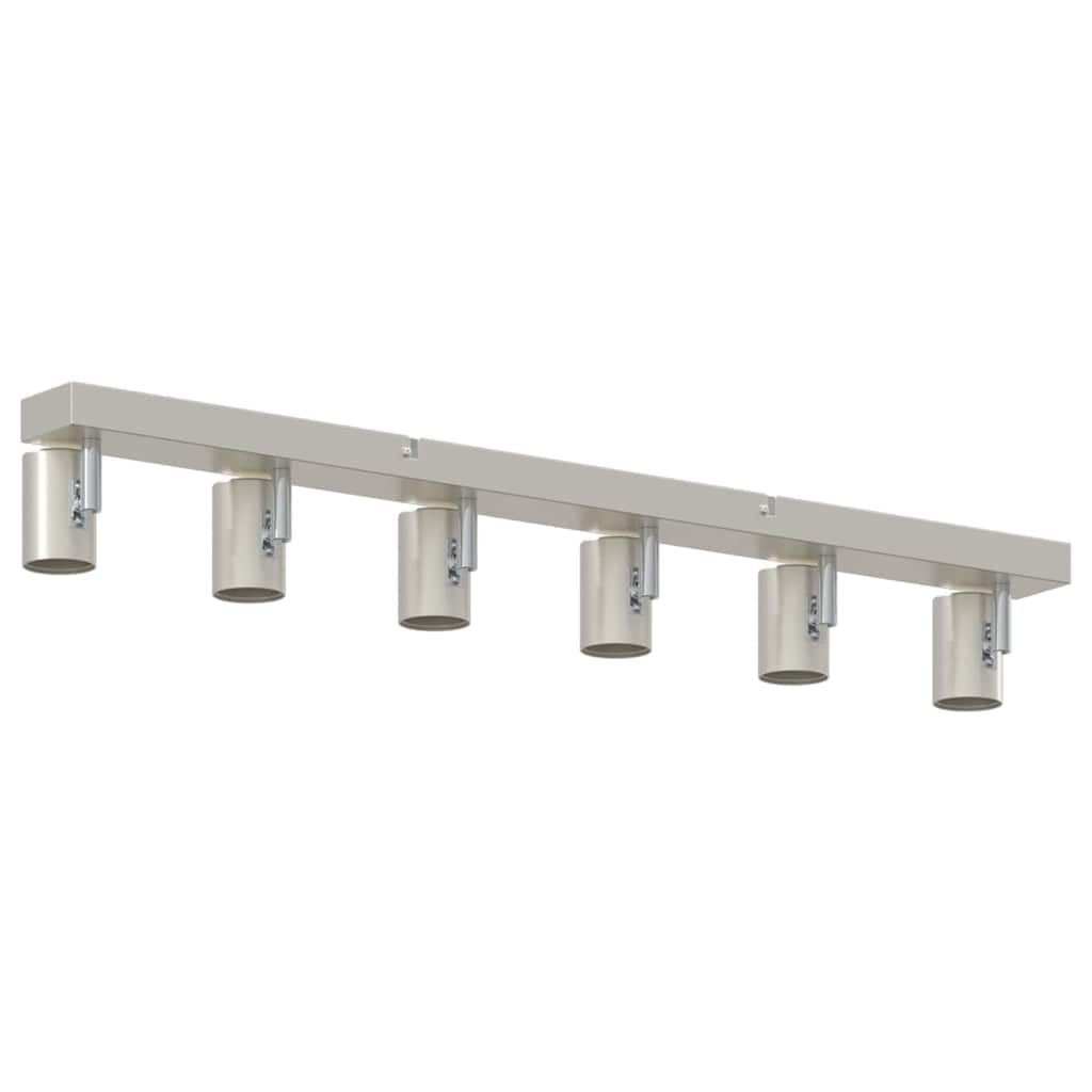 Deckenstrahler mit Strahlern Nickel 73 x 6,5 x 11,5 cm Metall