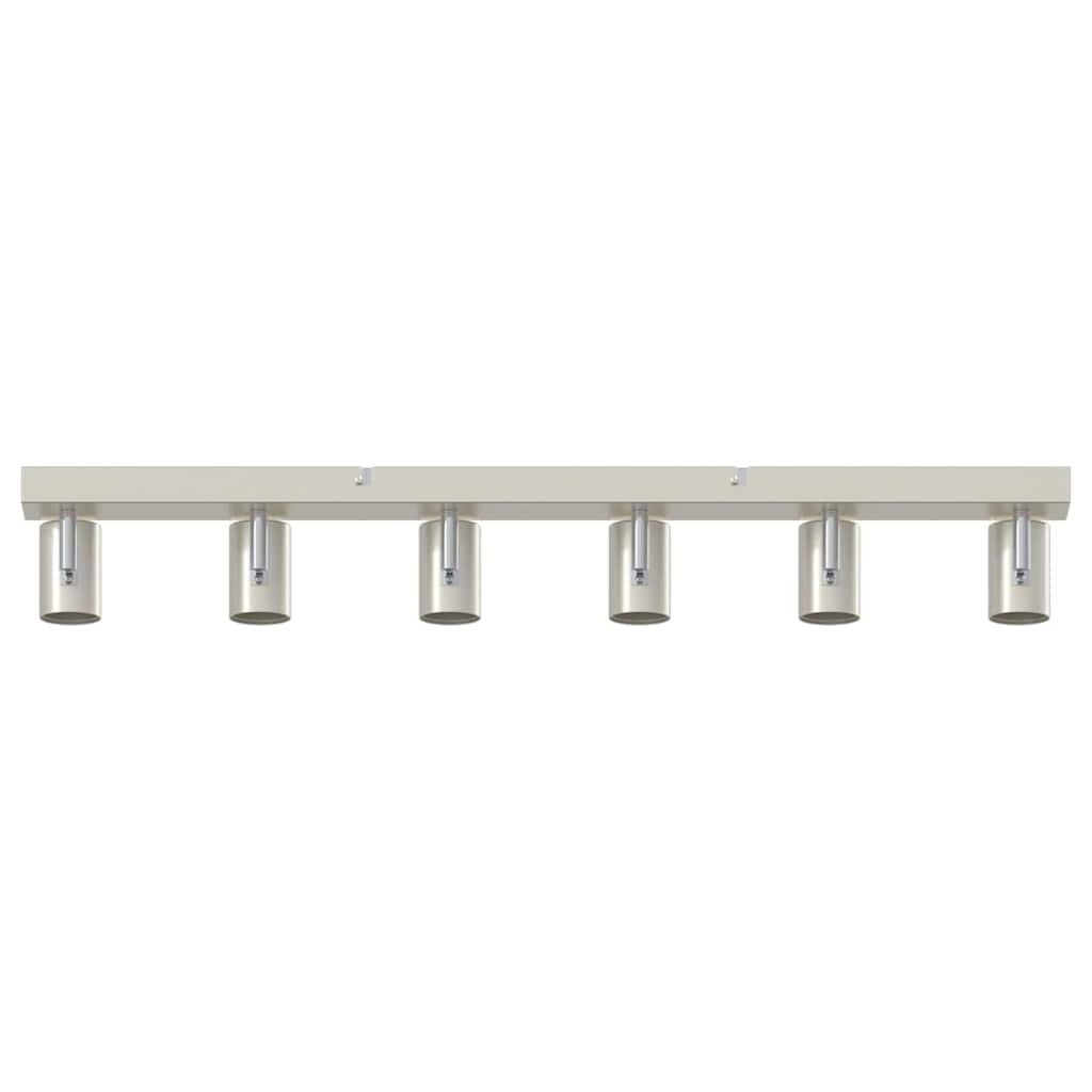 Deckenstrahler mit Strahlern Nickel 73 x 6,5 x 11,5 cm Metall