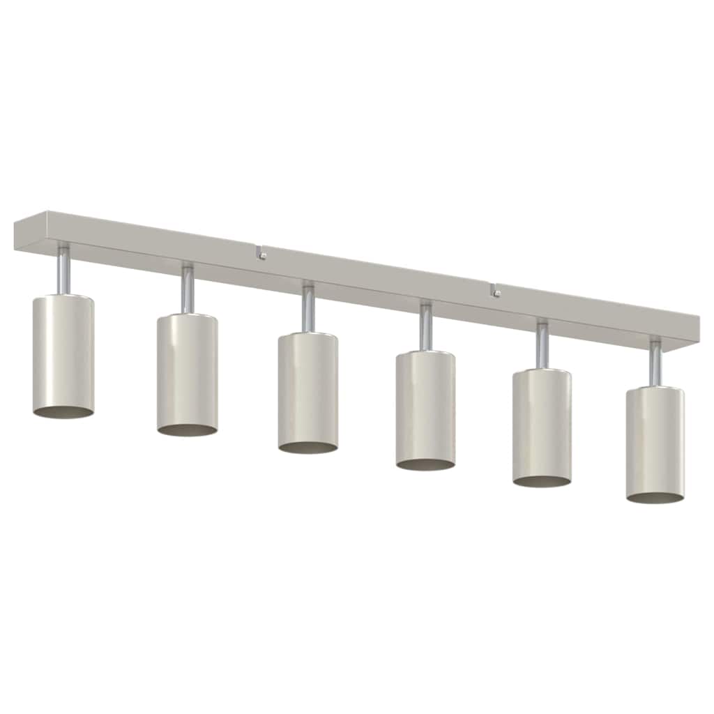 Deckenstrahler mit Strahlern Nickel 73 x 6 x 16 cm Metall