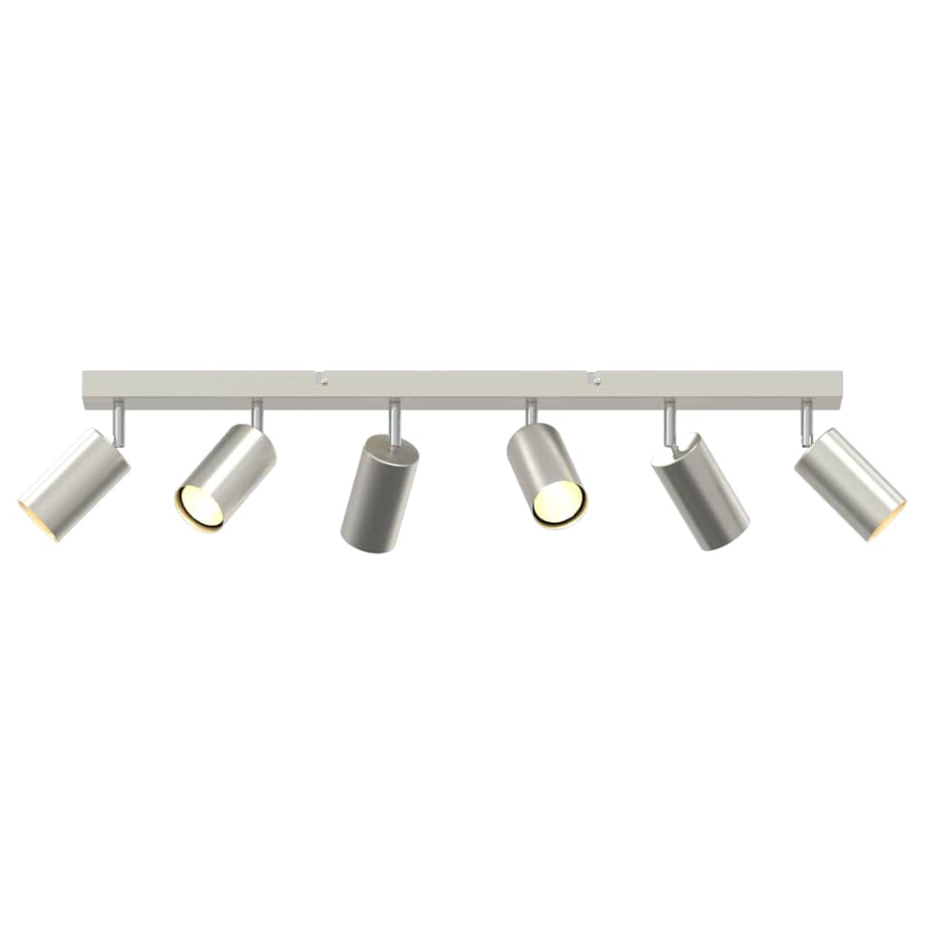 Deckenstrahler mit Strahlern Nickel 73 x 6 x 16 cm Metall