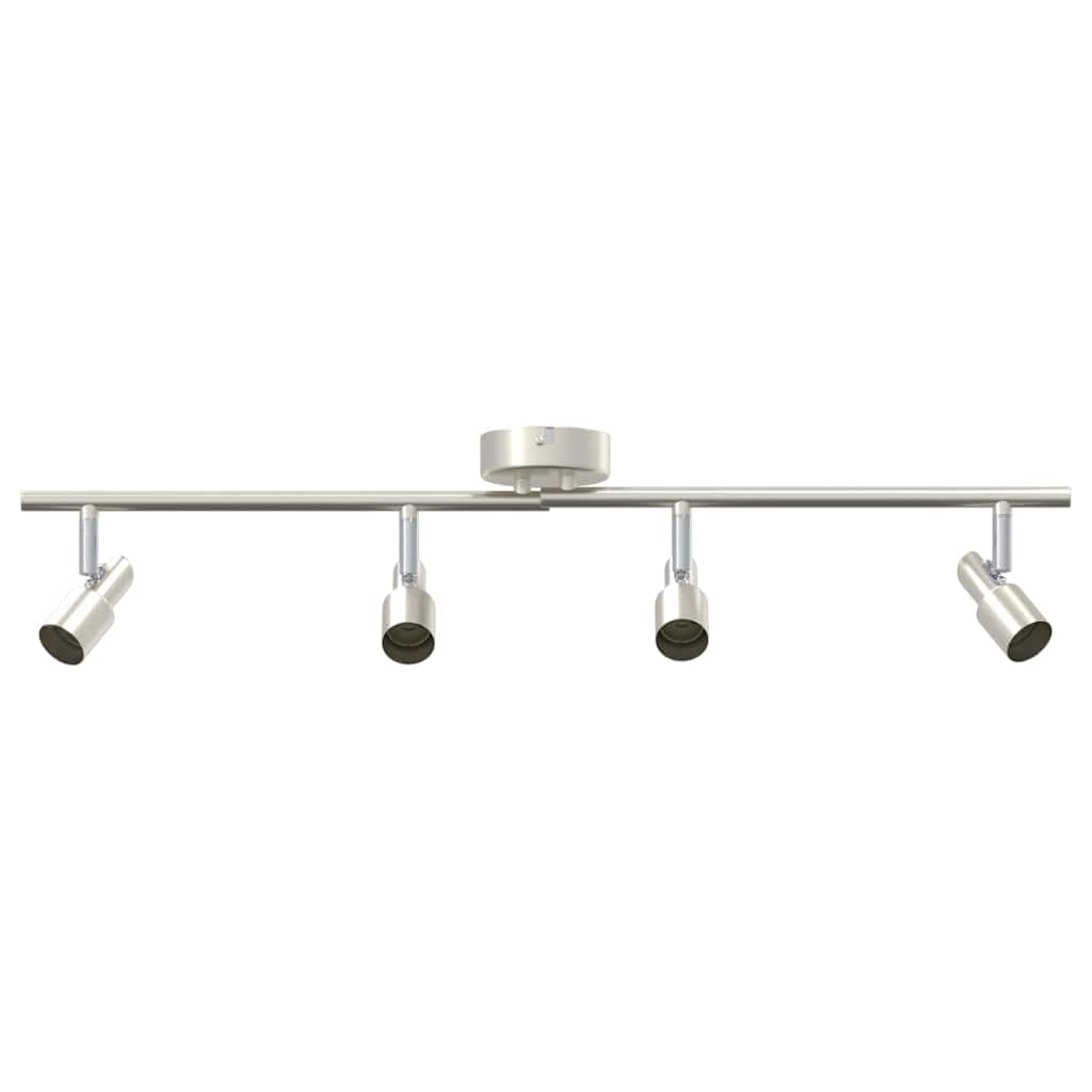 Deckenstrahler mit Strahlern Nickel 70 x 9 x 12,5 cm Stahl