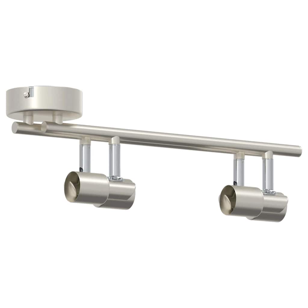 Deckenstrahler mit Strahlern Nickel 70 x 9 x 12,5 cm Stahl