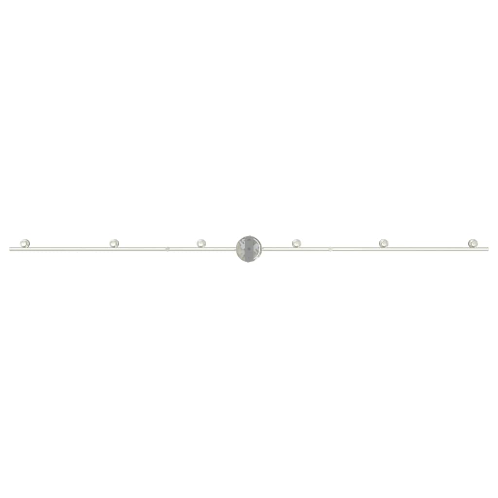 Deckenstrahler mit Strahlern Nickel 176,5 x 9,5 x 14 cm Stahl