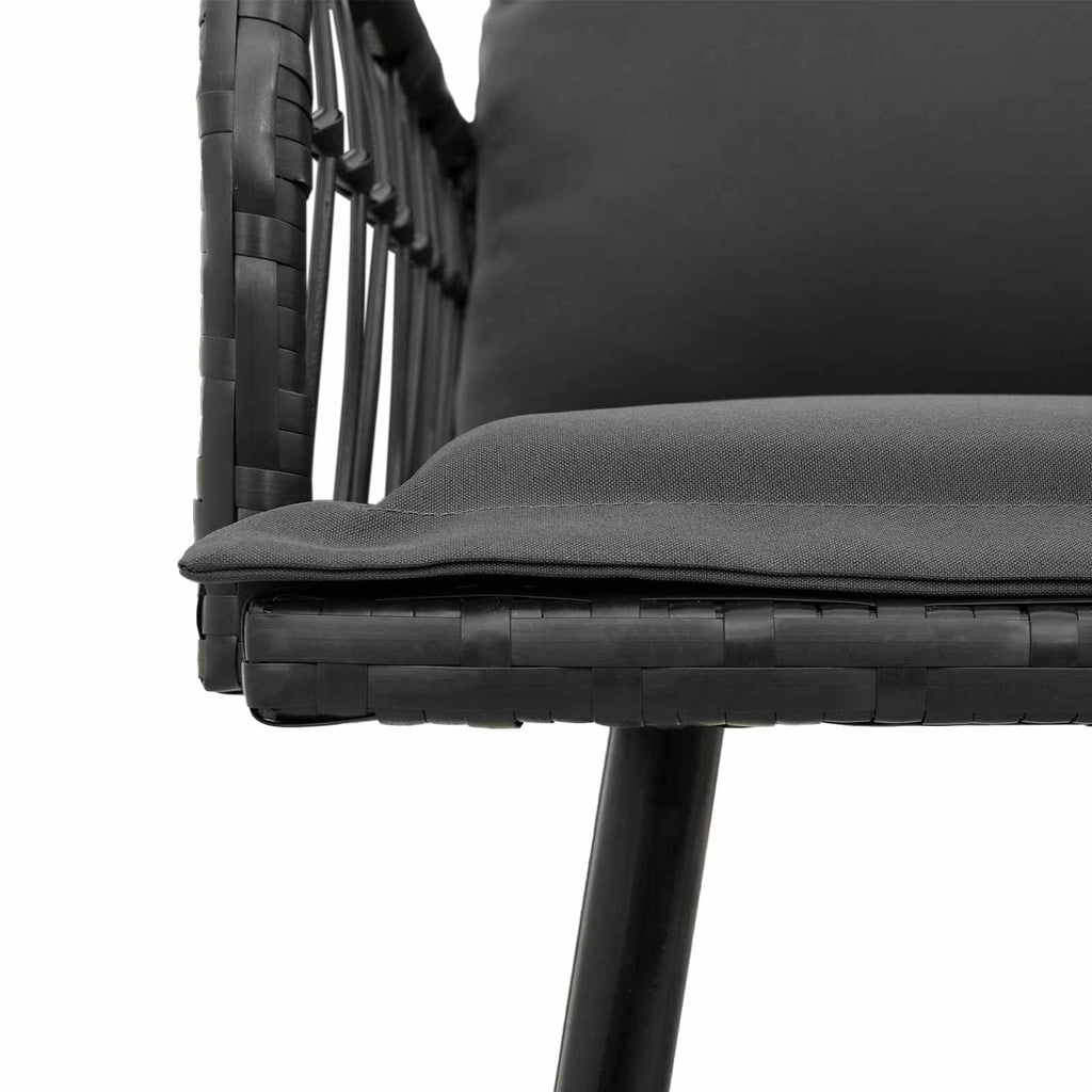 Sofa mit Kissen Anthrazit 173 x 231 x 90cm Stahl