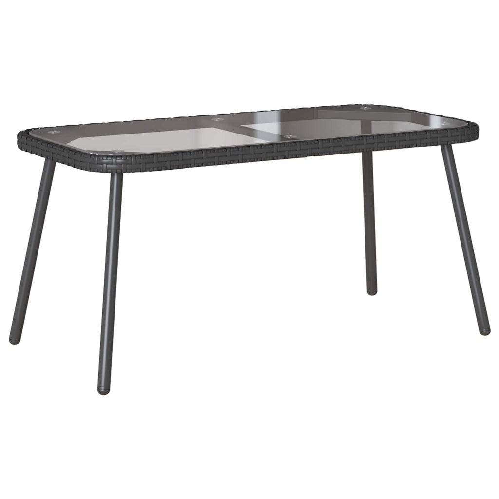 Couchtisch Schwarz 90 x 45 x 43 cm Poly-Rattan