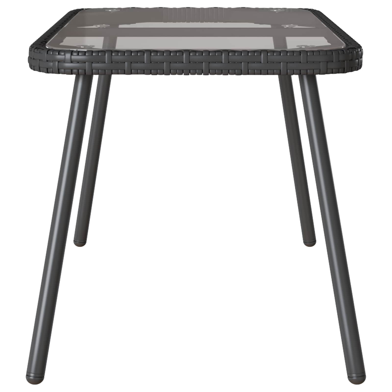 Couchtisch Schwarz 90 x 45 x 43 cm Poly-Rattan