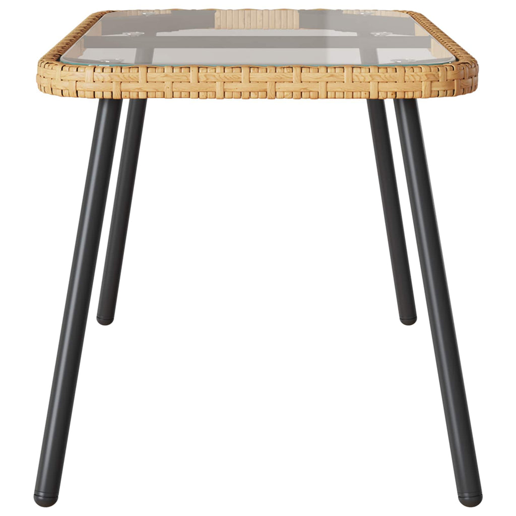 Couchtisch Braun und Schwarz 90 x 45 x 43 cm Poly-Rattan