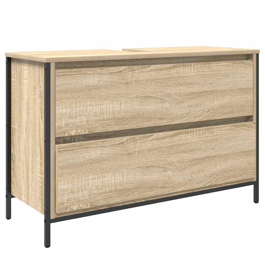 Badezimmermöbel-Set mit Regal 3 pcs Sonoma-Eiche Holzwerkstoff