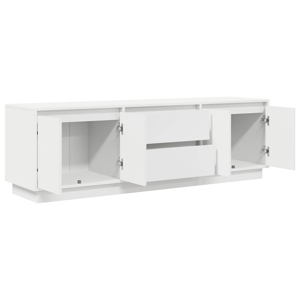 TV-Schrank mit LED-Leuchten Weiß 160,5x41x50 cm