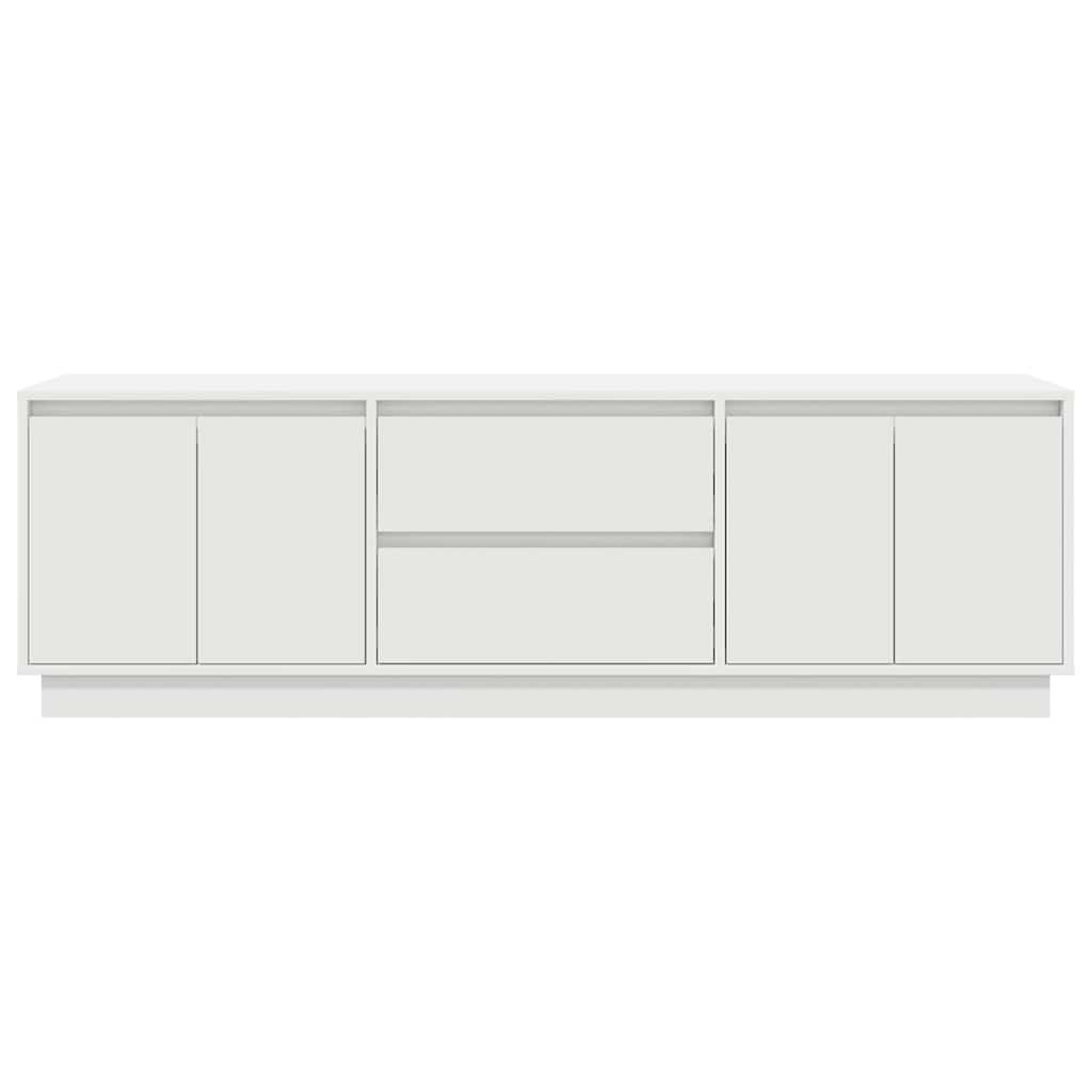 TV-Schrank mit LED-Leuchten Weiß 160,5x41x50 cm
