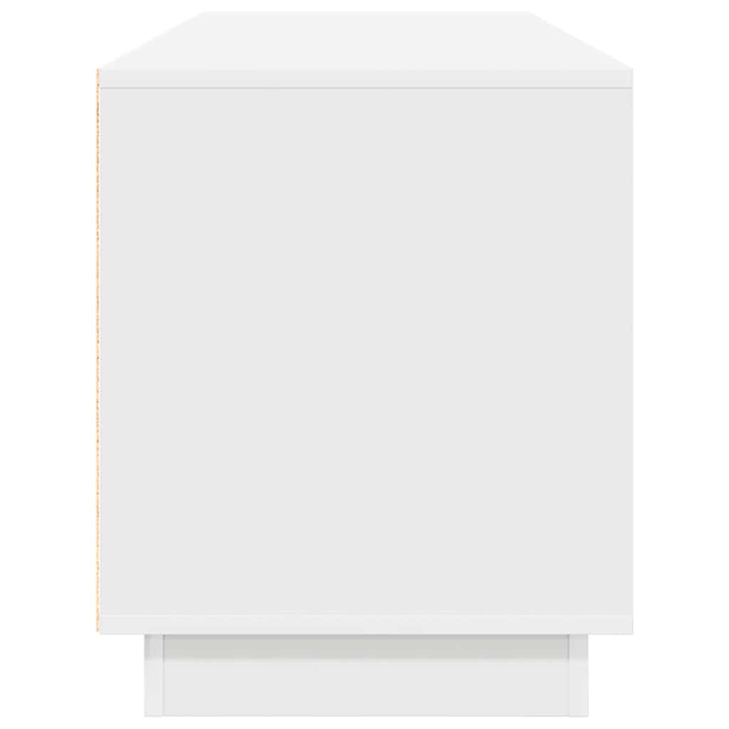 TV-Schrank mit LED-Leuchten Weiß 160,5x41x50 cm