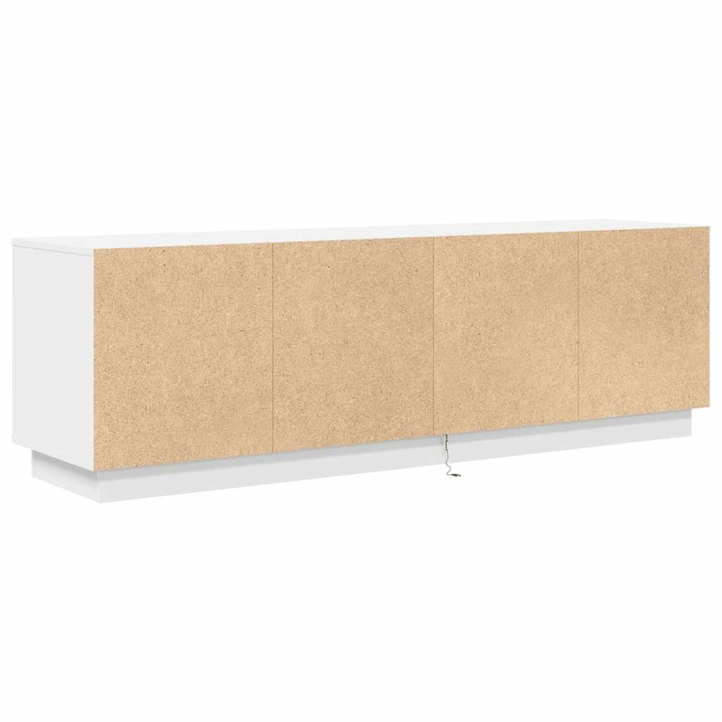 TV-Schrank mit LED-Leuchten Weiß 160,5x41x50 cm